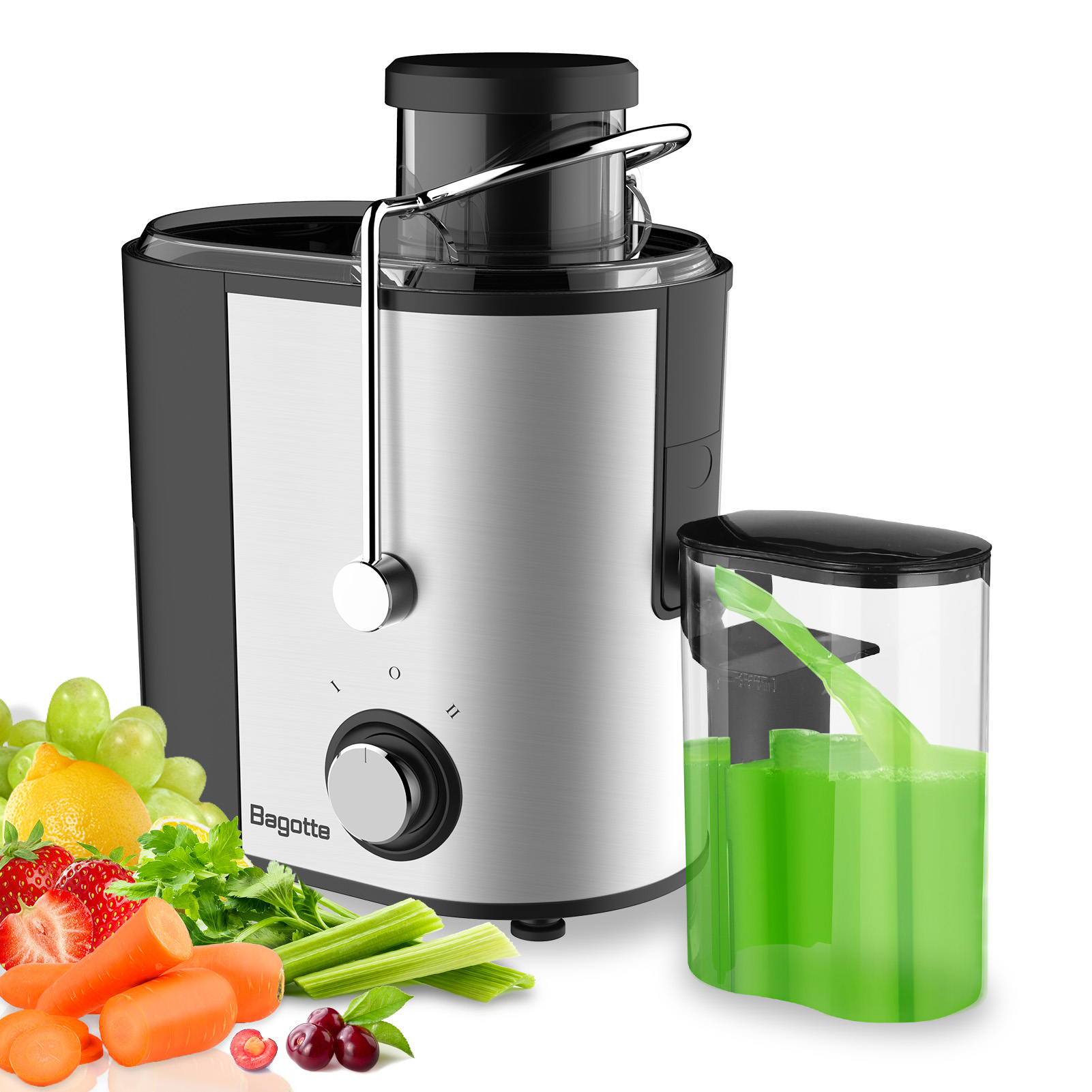Juicer, 600W Juicer Machine with 3 Inch Wide Mouth for Whole Fruit and  Vegetables Centrifugal Juicer Easy to Clean, Dishwasher Safe BPA-Free,  Non-Drip Function Cleaning Brush Included